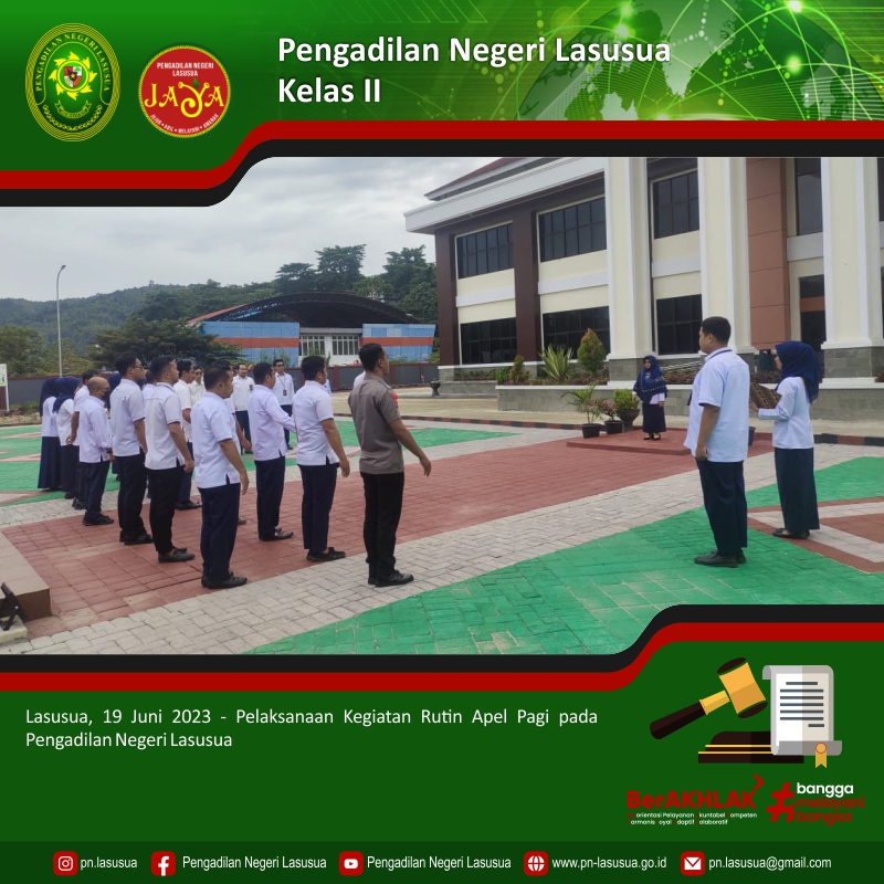 Apel Pagi Pengadilan Negeri Lasusua